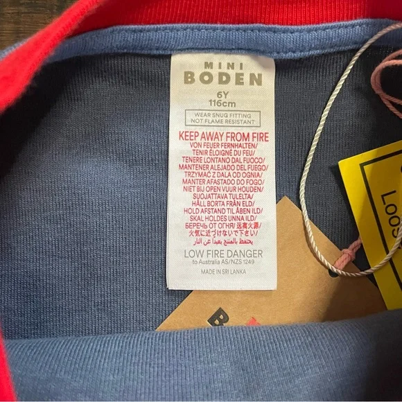 Mini Boden Blue Space Santa Long John Pajamas NWT - Picture 7 of 10